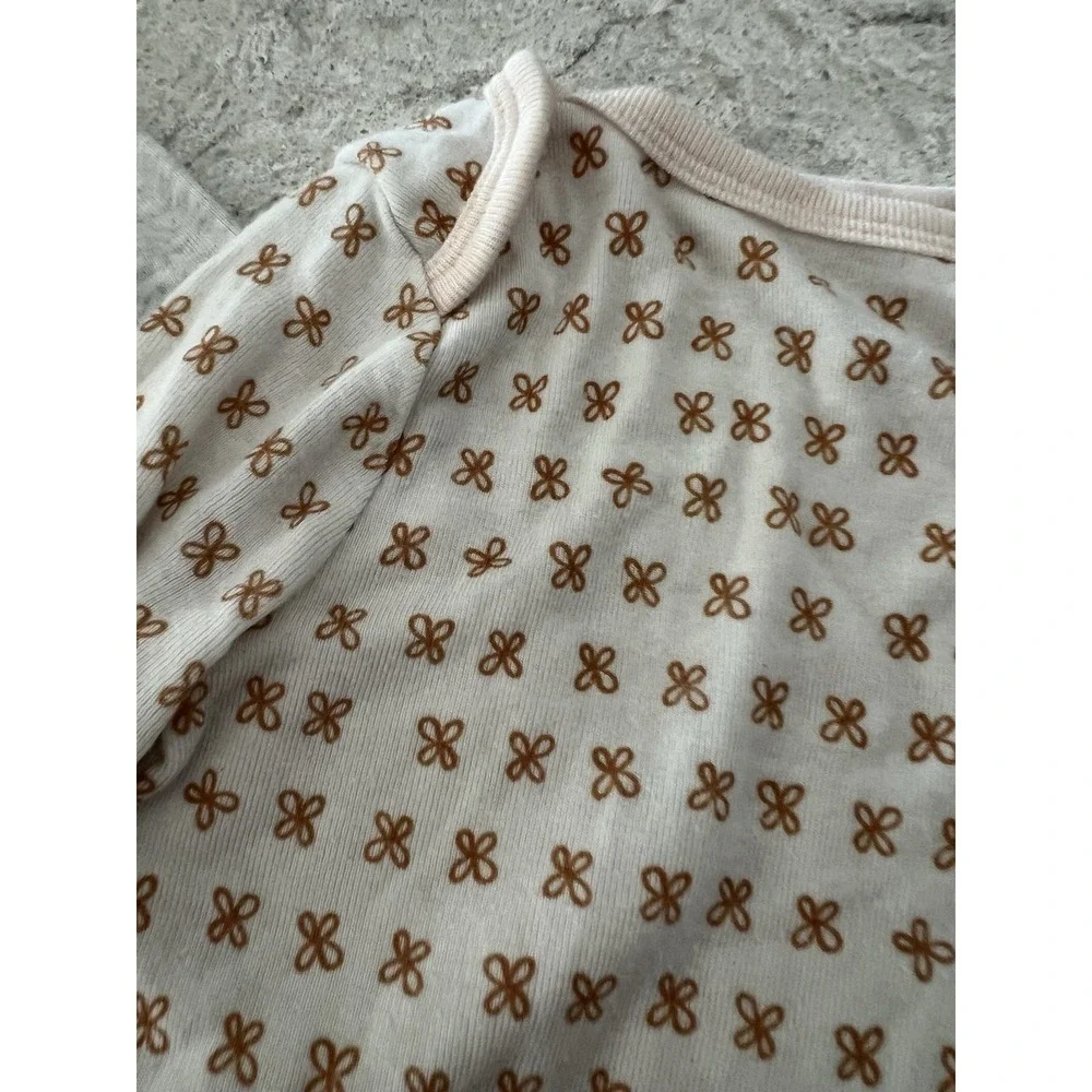 Carters Just One You 6M & Cloud Island 3-6M Long Sleeve Bodysuit Set 2 Pk Cotton